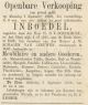 Openbare verkoop inboedel H.D. van Boeckholt Openbare verkoop inboedel H.D. van Boeckholt